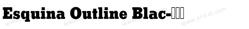 Esquina Outline Blac字体转换